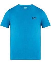 EA7 - Logo-print Round-neck T-shirt - Lyst