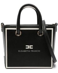 Elisabetta Franchi - Bolso shopper 24/7 mini con logo - Lyst