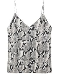 Anine Bing - Ellen Python Print Lace Top - Lyst