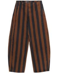 Bimba Y Lola - Pantalon En Jean Barrel À Rayures Clair Avec Boucle - Lyst