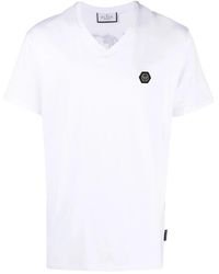 Philipp Plein - Gothic Plein V-Neck T-Shirt - Lyst
