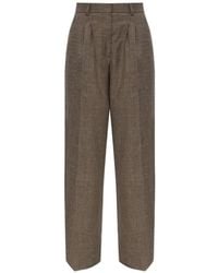 Officine Generale - Pleated Wide-Leg Trousers - Lyst