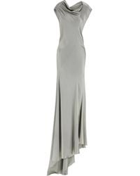 Alberta Ferretti - Mermaid Silhouette Satin Evening Dress - Lyst