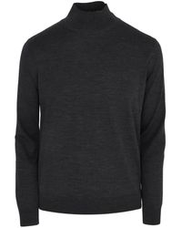 Luciano Barbera - High-Neck Fine-Knit Sweater - Lyst