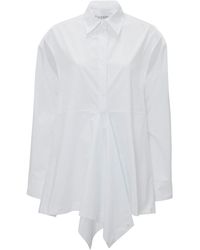 JW Anderson - Cotton Poplin Peplum Drape Shirt - Lyst