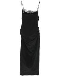 Magda Butrym - Lace-Trim Midi Dress - Lyst