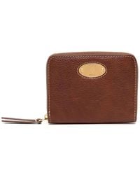 Mulberry - Grained-Leather Logo-Plaque Purse - Lyst