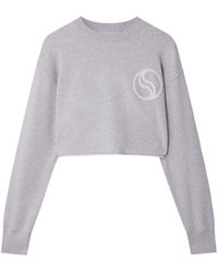 Stella McCartney - S-wave Cropped Sweatshirt - Lyst