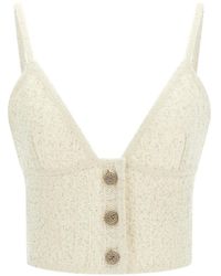 Alessandra Rich - V-Neck Tank Top - Lyst