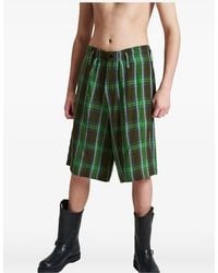 3MAN - Check-Pattern Shorts - Lyst