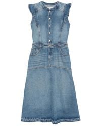 Ba&sh - Robe En Jean Vayea À Volants - Lyst