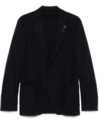 Lardini - Blazer Met Opgestikte Zak - Lyst