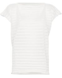 Pleats Please Issey Miyake - Mesh Knitted Top - Lyst