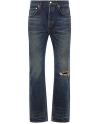 Enfants Riches Deprimes - Distressed Logo-Patch Jeans - Lyst