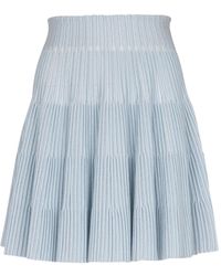 Balmain - Midirock Aus Geripptem Strick - Lyst