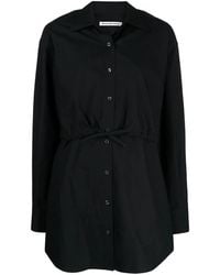 Alexander Wang - Double Layered Self-Tie Shirt Mini Dress - Lyst