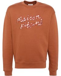 Maison Kitsuné - Handwriting Sweatshirt Mit Vichy-Karo - Lyst