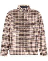 Burberry - Check Wool Padded Overshirt - Lyst