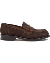 Grenson - Stitched Suede Loafers - Lyst