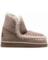 Mou - Shearling-Lined Slip-On Boots - Lyst