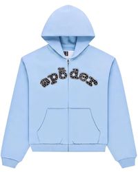 Sp5der - Mixed Stone Og V2 Rhinestone-Embellished Zip-Up Hoodie - Lyst