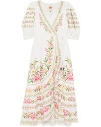 FARM Rio - Palm Dream Wrap Dress - Lyst