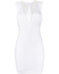 Genny - Semi-sheer Sleeveless Mini Dress - Lyst