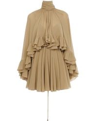 Chloé - Ruffle-Detailing Mini Dress - Lyst