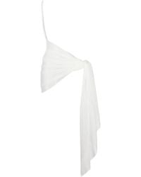 Mugler - One-Shoulder Sheer Pareo - Lyst