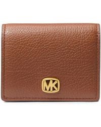 Michael Kors - Portefeuille En Cuir Grainé À Plaque Logo - Lyst