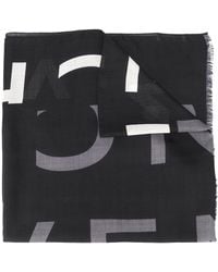Givenchy Fular con motivo del logo deshecho - Negro