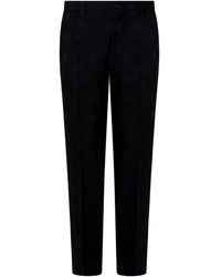 Dolce & Gabbana - Monogram-Pattern Tailored Trousers - Lyst
