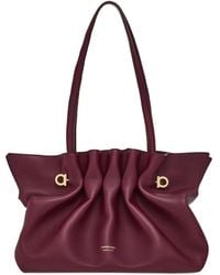Ferragamo - Gancini Medium Shoulder Bag - Lyst