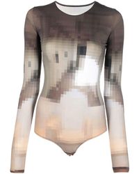 Donna Abbigliamento da Lingerie da Body Body di MM6 by Maison Martin Margiela in Neutro 