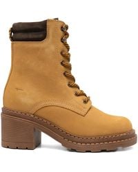 Tamaris - 70Mm Leather Block-Heel Boots - Lyst