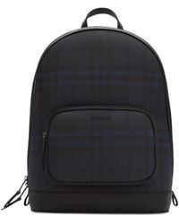 Burberry - City Check Backpack - Lyst