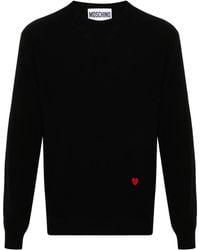 Moschino - Heart-Intarsia Sweater - Lyst