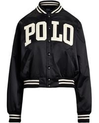 Polo Ralph Lauren - Logo Satin Bomber Jacket - Lyst