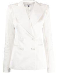 LAQUAN SMITH - Double-breasted Silk-satin Blazer - Lyst