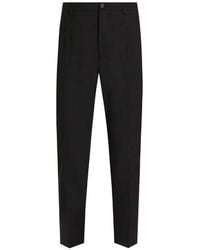 Dolce & Gabbana - Logo-Embroidered Tailored Trousers - Lyst