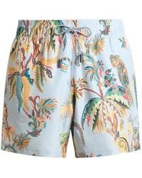 Etro - Short De Bain À Imprimé Palmier - Lyst
