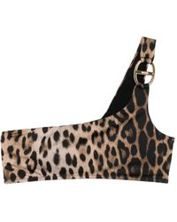 Moschino - Haut De Bikini À Imprimé Léopard - Lyst