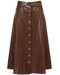 Cinq À Sept - Briony Button-Front Midi Skirt - Lyst