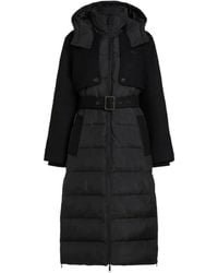 KARL LAGERFELD - Plumífero Largo Con Cinturón - Lyst