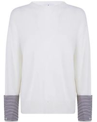 Whyci - Striped-Cuff Sweater - Lyst
