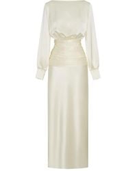 Nicholas - Robe Froncée Samina À Dos Ouvert - Lyst
