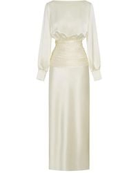 Nicholas - Samina Open-Back Gathered Dress - Lyst