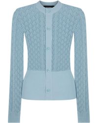 DSquared² - Pointelle-knit Cotton Cardigan - Lyst