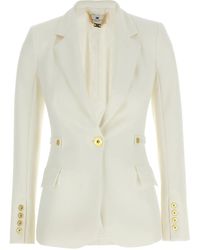 Elisabetta Franchi - Blazer À Simple Boutonnage - Lyst