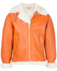 Opening Ceremony - Shearling-Trim Zip-Up "" Jacket - Lyst